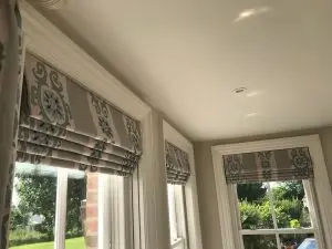 Blinds & Curtains for Old Farm House Orangery in Newton Bromswold - Woosters Interiors