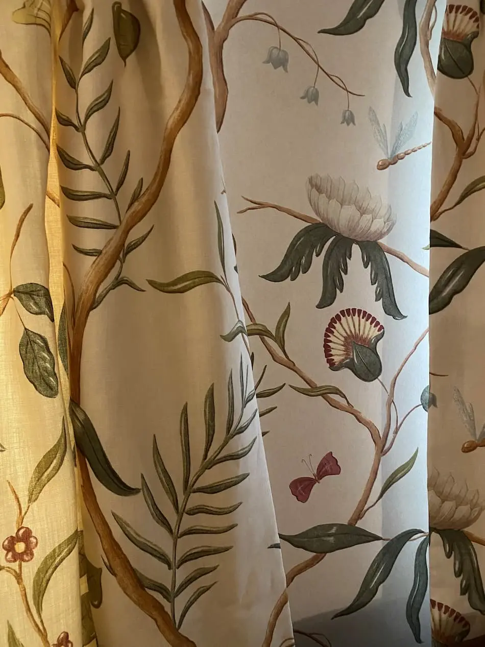 Lewis & Wood Adam's Eden Curtains on Wallpaper - Woosters Interiors