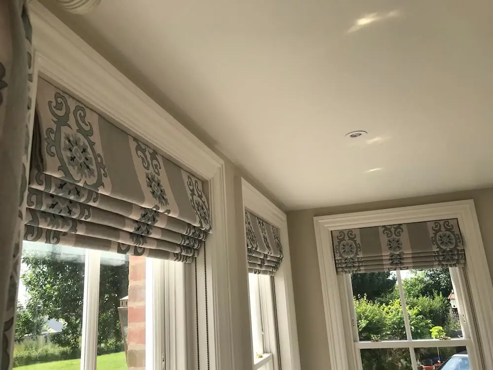 Blinds & Curtains for Old Farm House Orangery in Newton Bromswold - Woosters Interiors