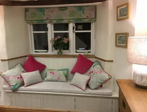 Cottage Window Seat & Roman Blinds