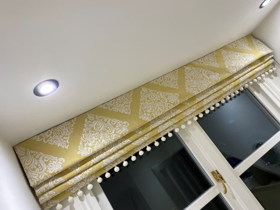 Lined and Interlined Roman Blind for Country House - Wooster Interiors