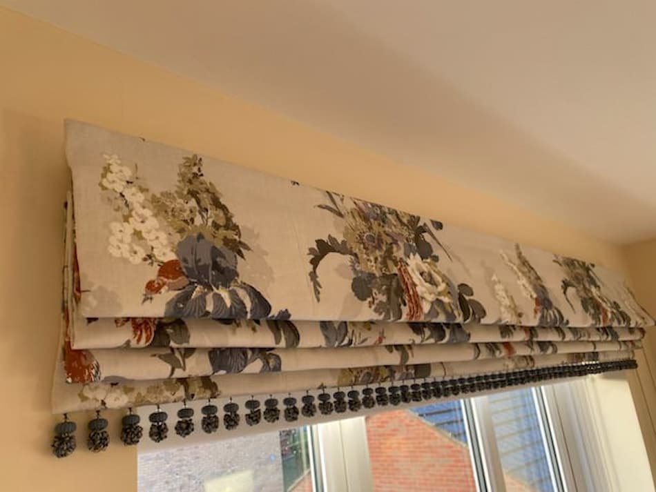 Hand Sewn Roman Blind in Modern Town House - Woosters Interiors