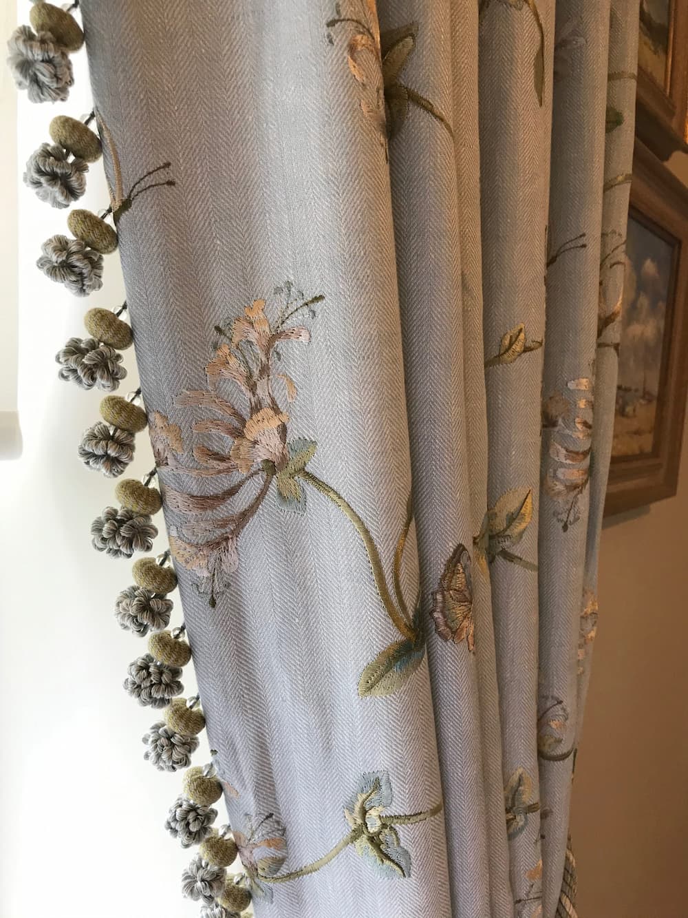 Colefax & Fowler Embroidered Curtains, Trims and Tiebacks - Wooster Interiors