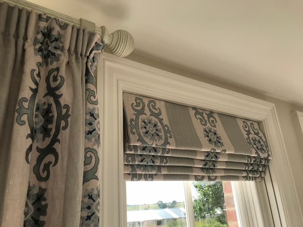Blinds & Curtains for Georgian Orangery in Newton Bromswold - Woosters Interiors