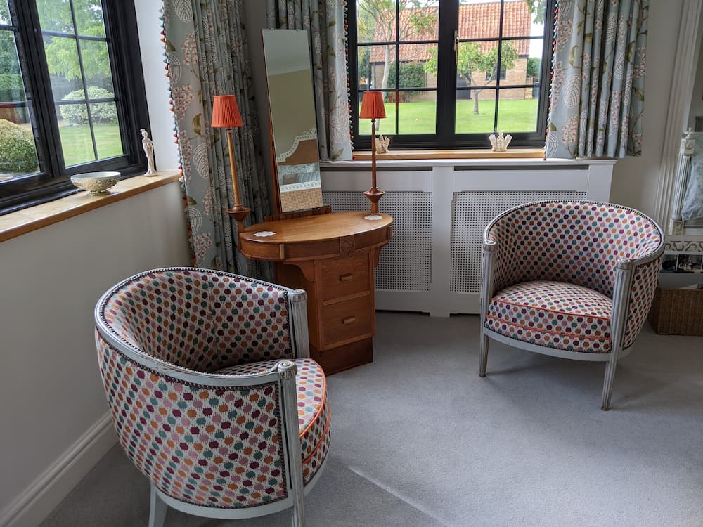 Double Pleated Interlined Curtains for Modern House near Thrapston - Woosters Interiors